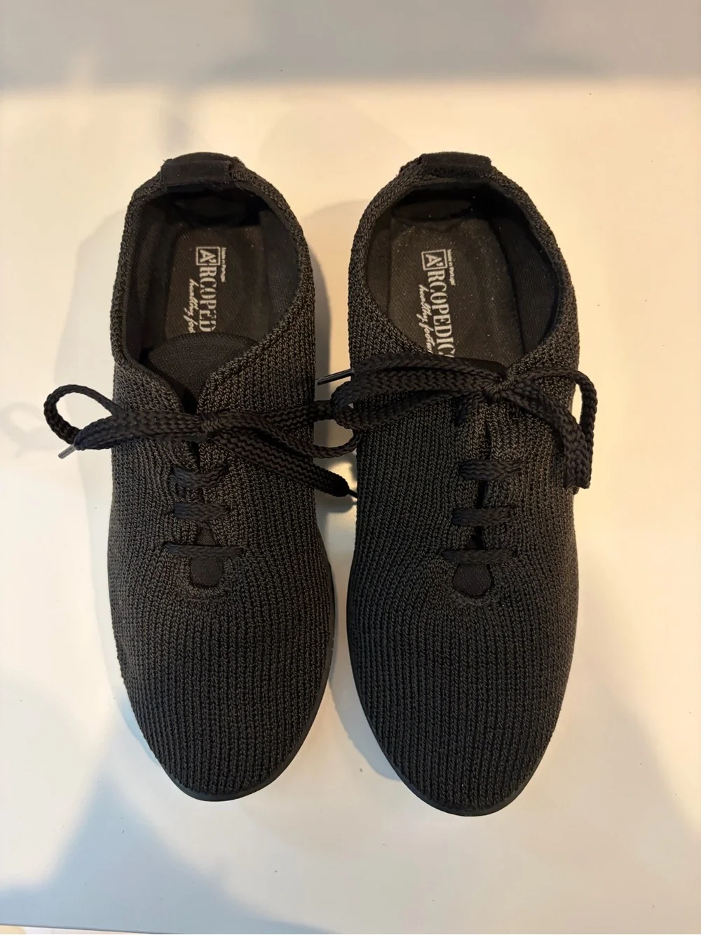 Arcopedico LS Black Knit Lace-Up Casual Sneakers - 41 EU (9.5-10 US) - Like new!